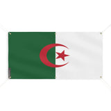 Drapeau algérie en polyester résistant avec œillets