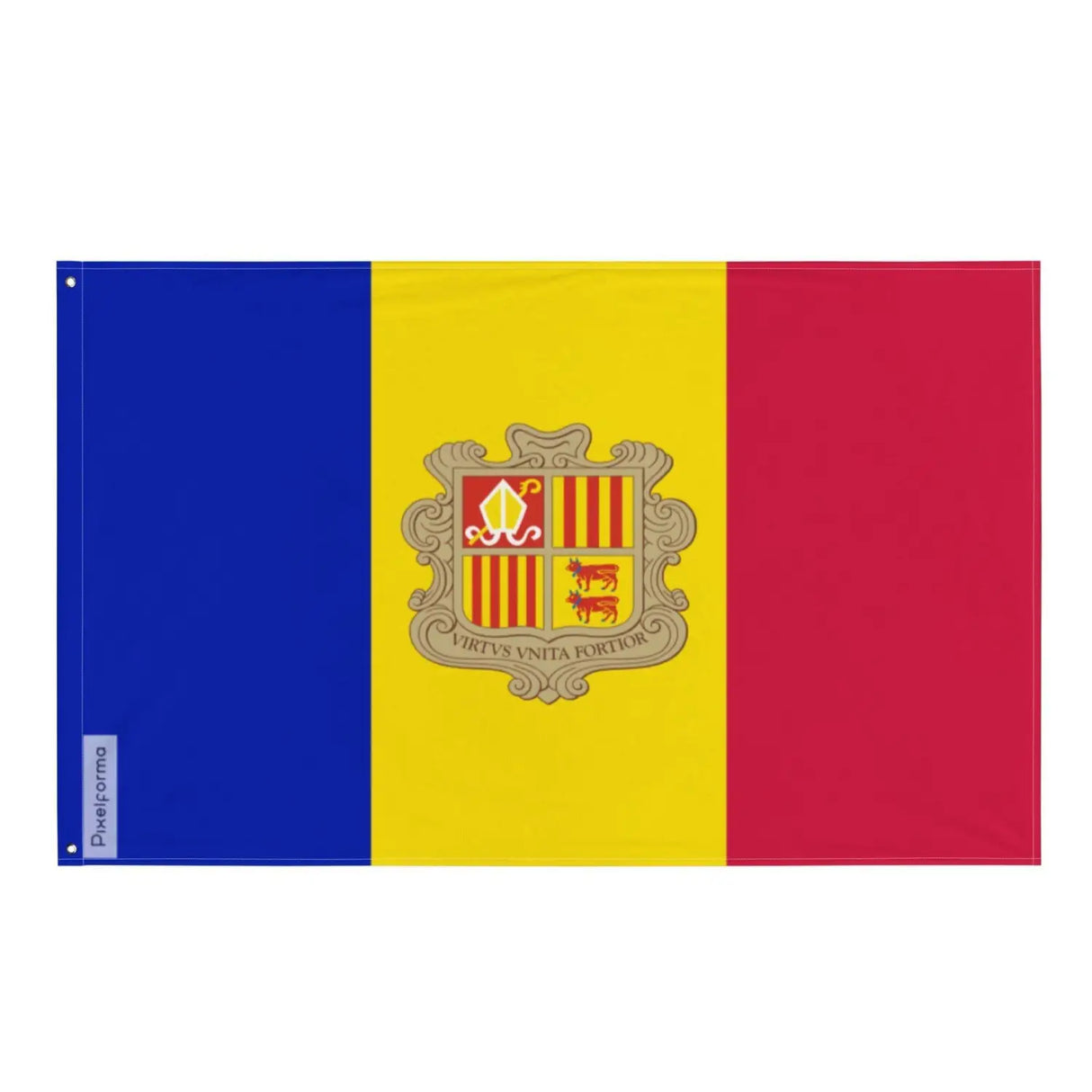 Drapeau andorre plusieurs tailles en polyester - pixelforma