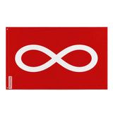 Drapeau anglo-métis polyester résistant œillets à gauche