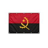 Drapeau de l'Angola format S en polyester avec dix œillets