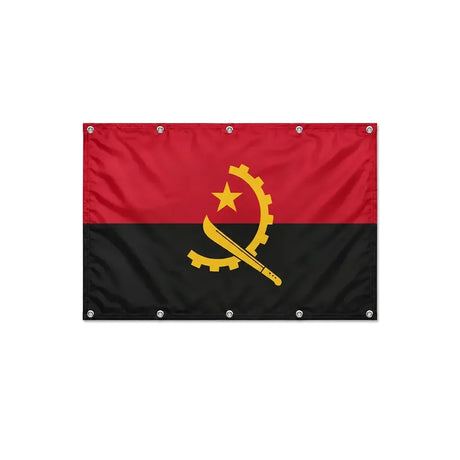 Drapeau de l'Angola format S en polyester avec dix œillets