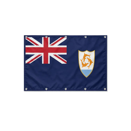 Drapeau d'Anguilla format S en polyester avec dix œillets