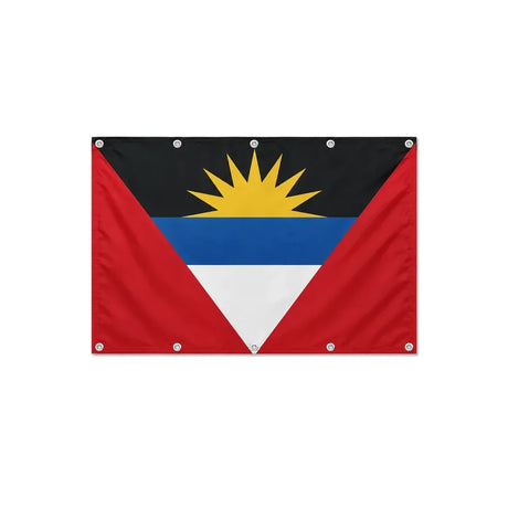 Drapeau d'Antigua-et-Barbuda format S en polyester avec dix œillets