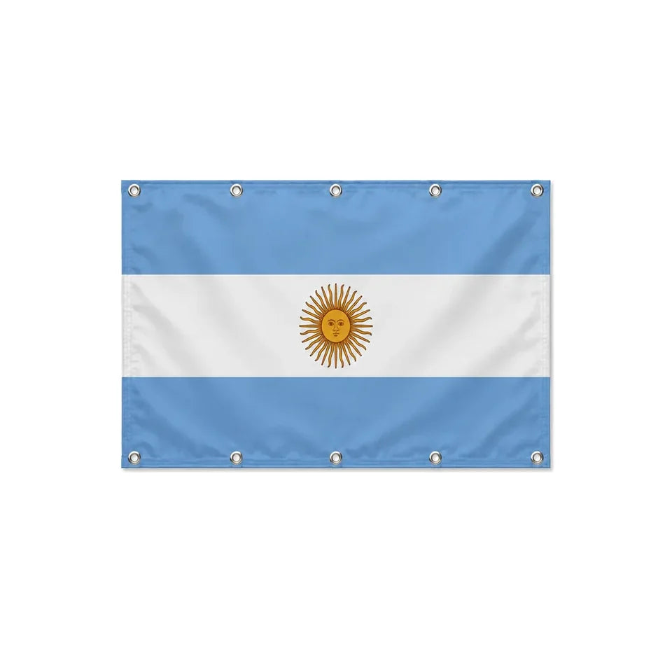 Drapeau de l'Argentine format S en polyester avec dix œillets