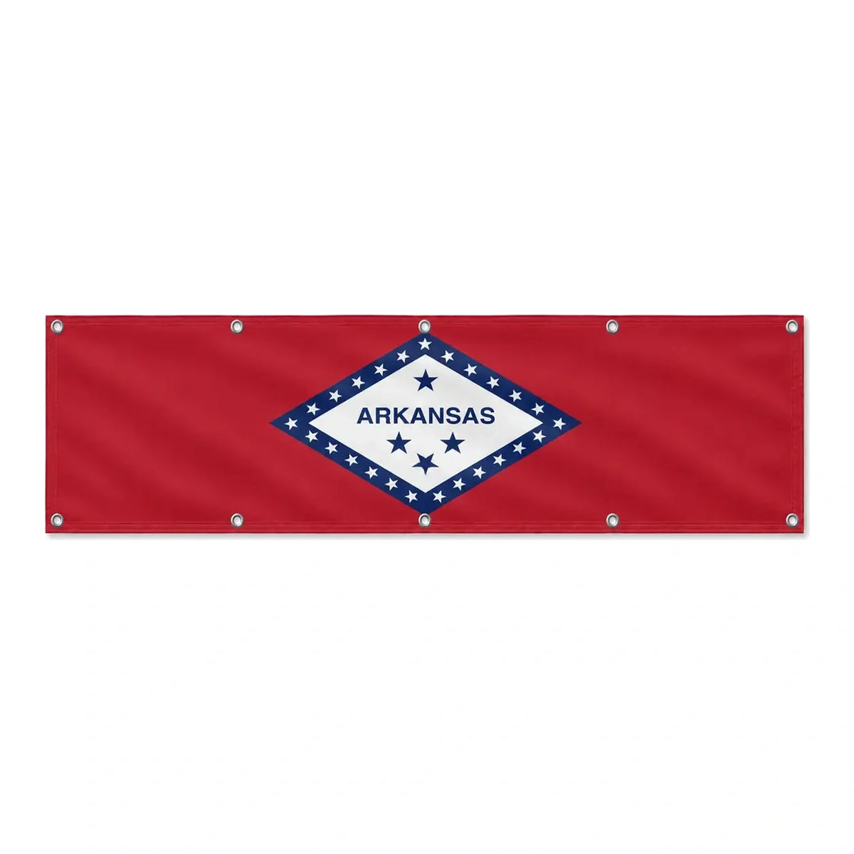 Drapeau de l'Arkansas grand format XL en polyester avec dix œillets