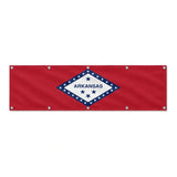 Drapeau de l'Arkansas grand format XL en polyester avec dix œillets