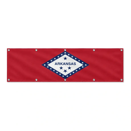 Drapeau de l'Arkansas grand format XL en polyester avec dix œillets