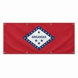 Drapeau arkansas polyester résistant aux intempéries œillets