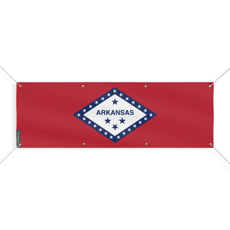 Drapeau arkansas polyester résistant aux intempéries œillets
