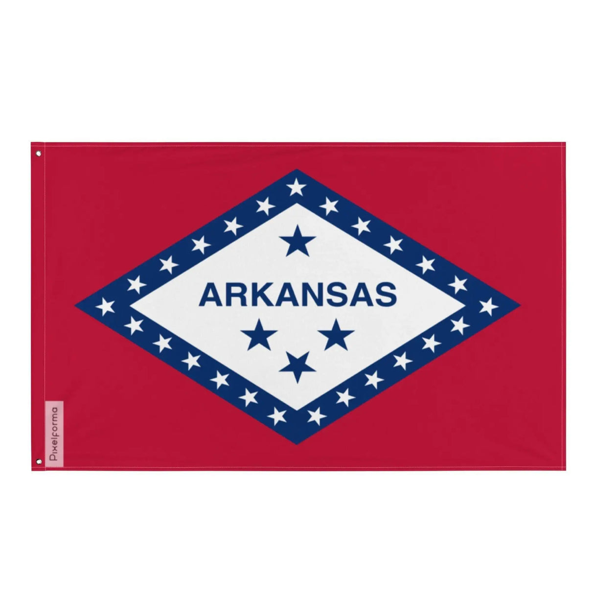 Drapeau arkansas polyester résistant avec œillets à gauche
