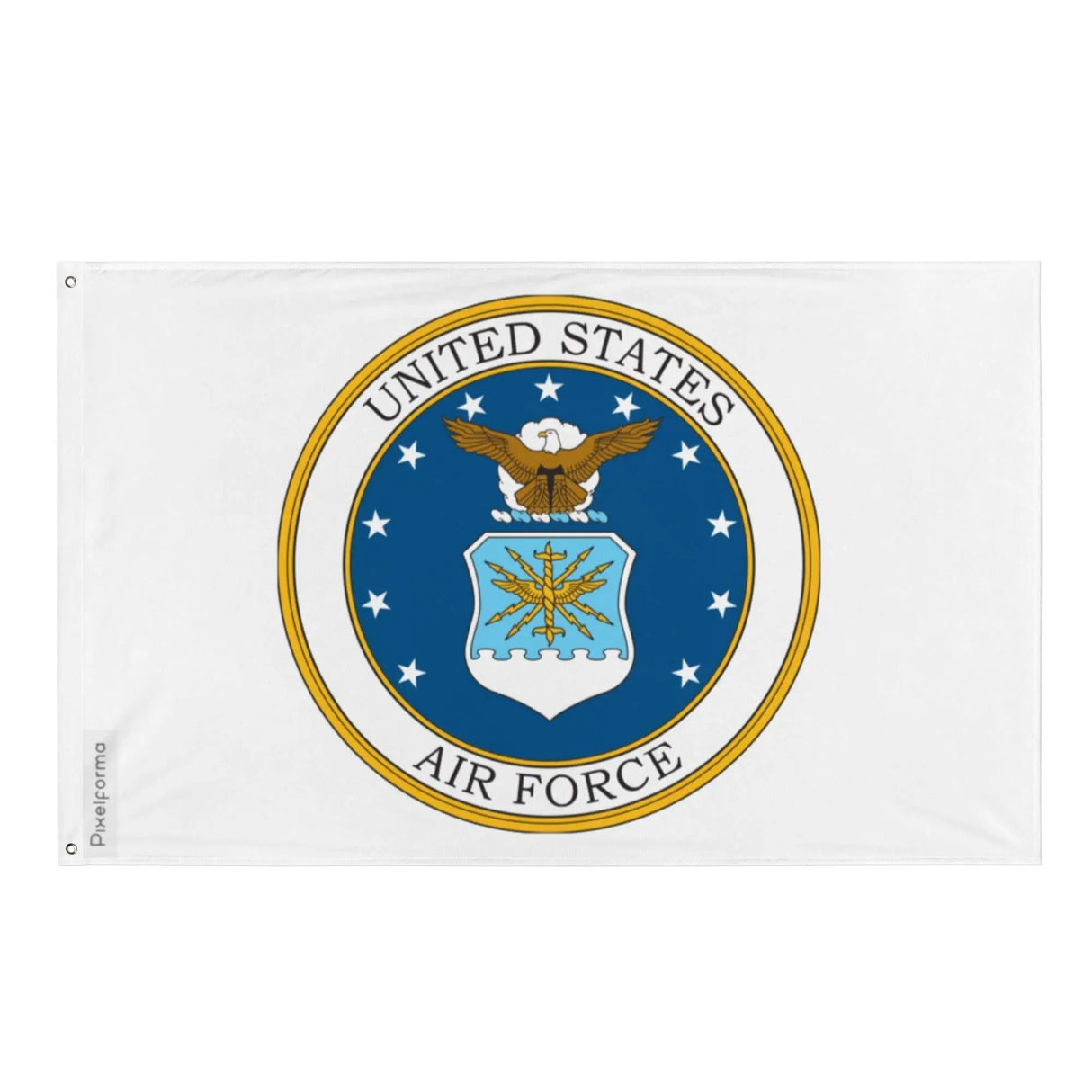 Drapeau armée de l’air états-unis polyester œillets gauche