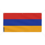 Drapeau arménie polyester résistant avec œillets renforcés