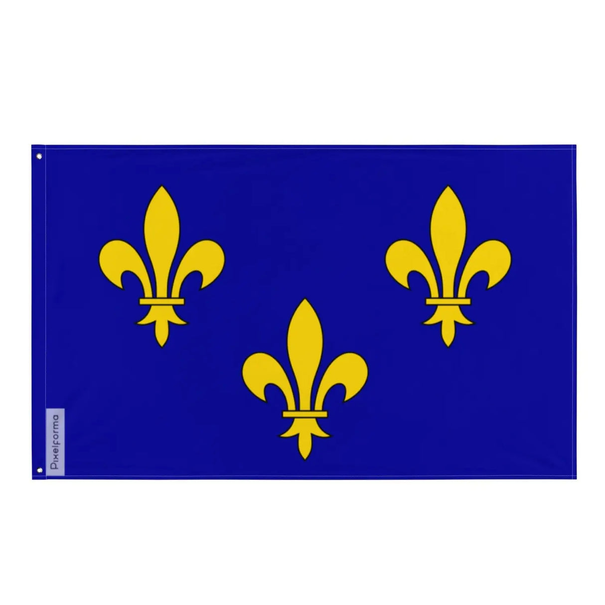 Drapeau armes royales de france modernes plusieurs tailles en polyester - pixelforma