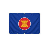 Drapeau de l'Association des nations de l'Asie du Sud-Est format S en polyester avec dix œillets