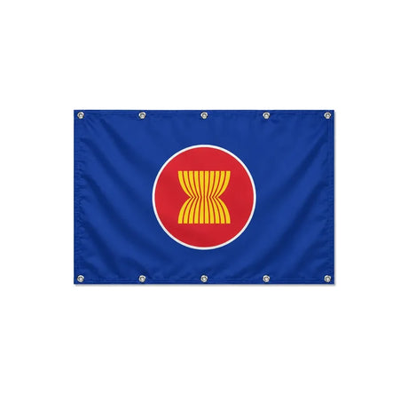 Drapeau de l'Association des nations de l'Asie du Sud-Est format S en polyester avec dix œillets