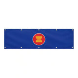 Drapeau de l'Association des nations de l'Asie du Sud-Est grand format XL en polyester avec dix œillets