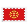 Drapeau aude polyester résistant double ourlet œillets gauche