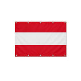 Drapeau de l'Autriche format S en polyester avec dix œillets