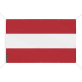 Drapeau autriche polyester résistant avec œillets robustes