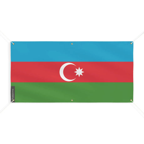 Drapeau azerbaïdjan polyester résistant aux intempéries