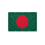 Drapeau du Bangladesh format S en polyester avec dix œillets