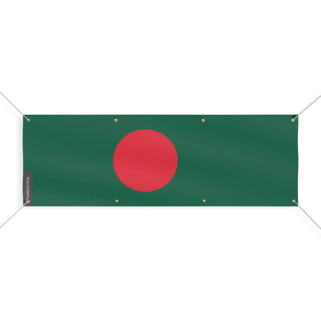 Drapeau bangladesh polyester résistant avec 8 œillets