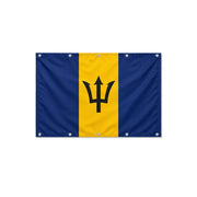 Drapeau de la Barbade format S en polyester avec dix œillets