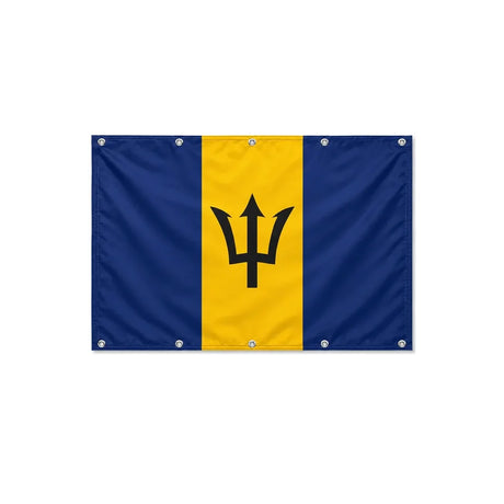 Drapeau de la Barbade format S en polyester avec dix œillets