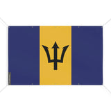 Drapeau barbade en polyester résistant avec œillets