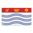 Drapeau barrie polyester résistant avec œillets à gauche