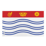 Drapeau barrie polyester résistant avec œillets à gauche