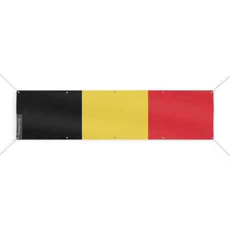 Drapeau belgique polyester résistant aux intempéries œillets