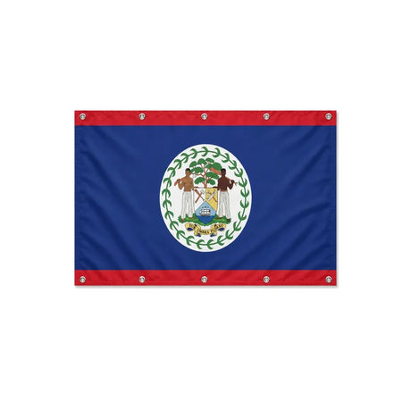 Drapeau du Belize format S en polyester avec dix œillets