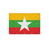 Drapeau de la Birmanie format S en polyester avec dix œillets