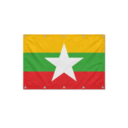 Drapeau de la Birmanie format S en polyester avec dix œillets