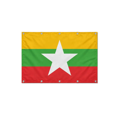 Drapeau de la Birmanie format S en polyester avec dix œillets