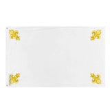 Drapeau blanc france polyester résistant double ourlet