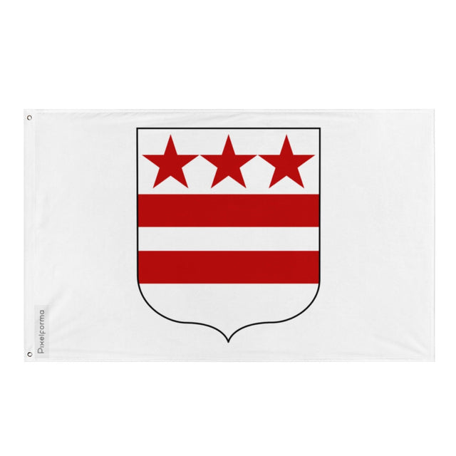 Drapeau Blason de la famille Washington en plusieurs tailles 100 % polyester avec Double ourlet - Pixelforma