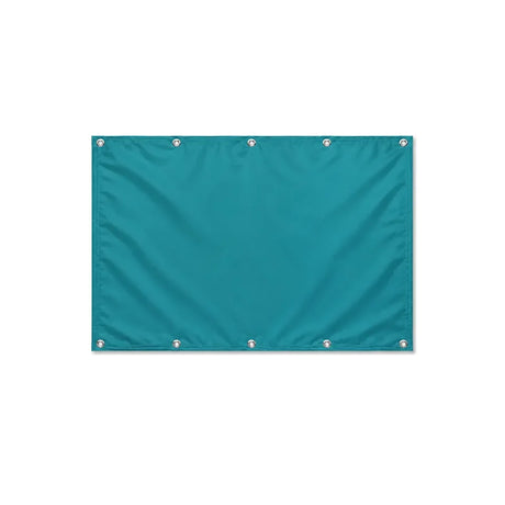 Drapeau Bleu tuquoise Foncé format S en polyester avec dix œillets
