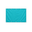Drapeau Bleu turquoise format S en polyester avec dix œillets