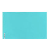 Drapeau bleu turquoise clair polyester résistant plusieurs modèles