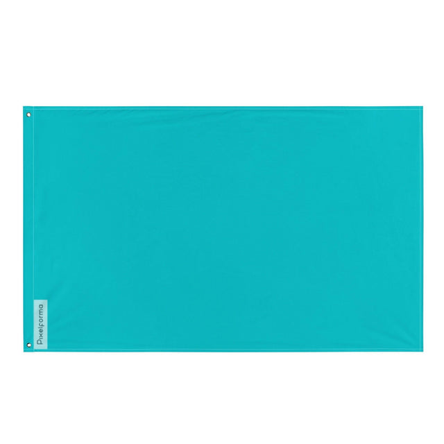 Drapeau Bleu turquoise en plusieurs tailles 100 % polyester Imprimer avec Double ourlet - Pixelforma