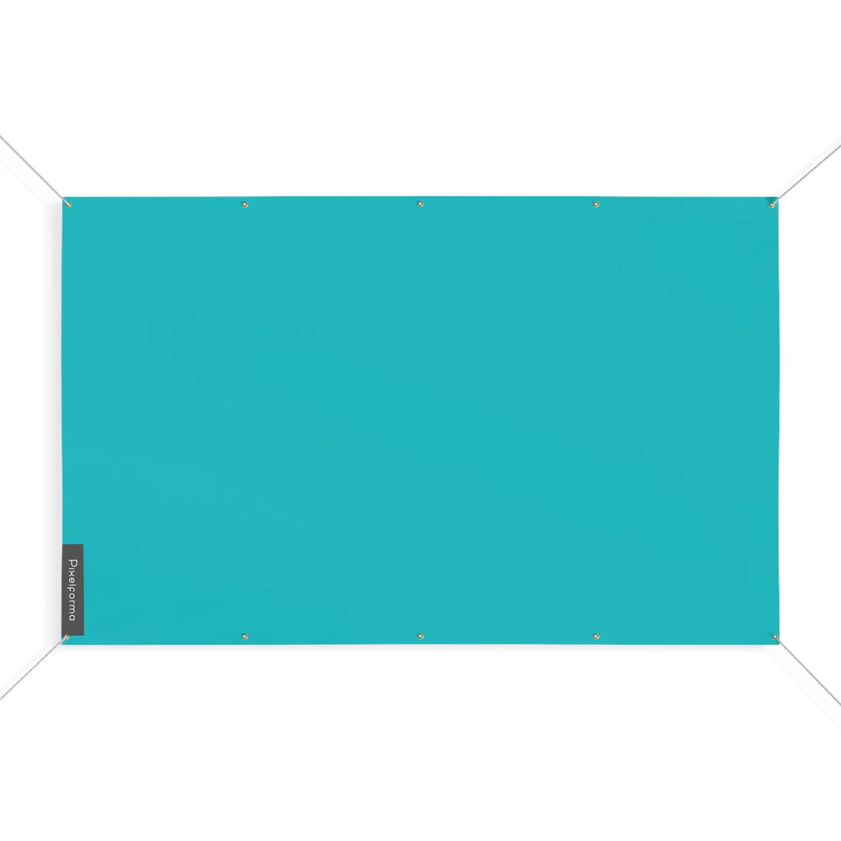 Drapeau bleu turquoise france polyester résistant œillets