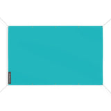 Drapeau bleu turquoise france polyester résistant œillets