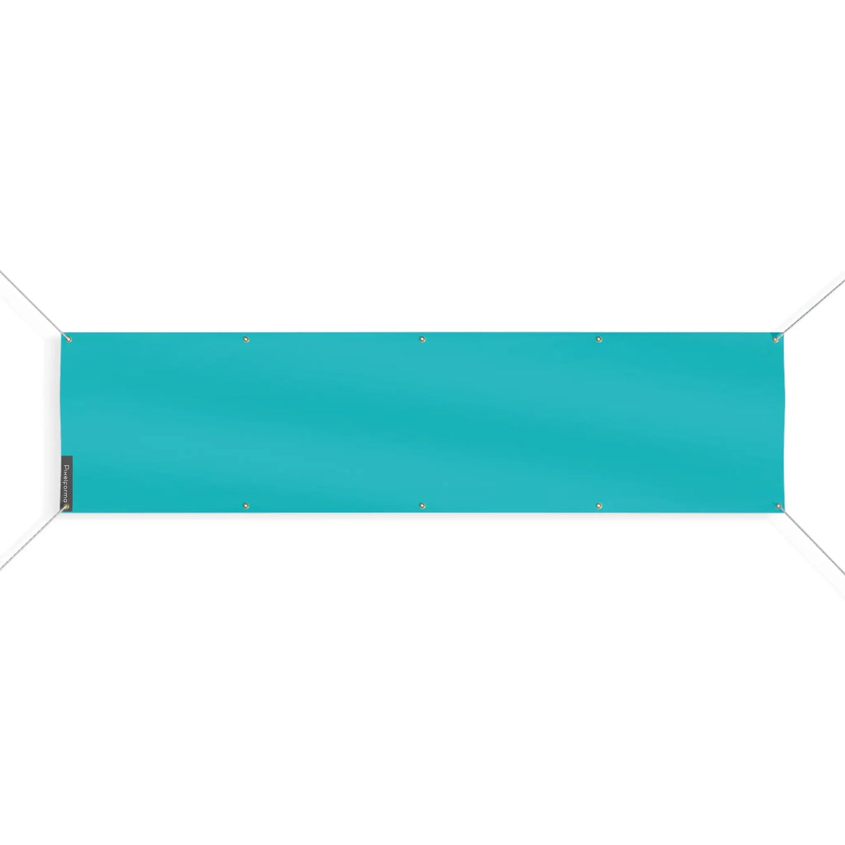Drapeau bleu turquoise polyester résistant pour extérieur