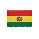 Drapeau de la Bolivie format S en polyester avec dix œillets