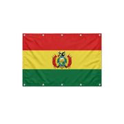 Drapeau de la Bolivie format S en polyester avec dix œillets