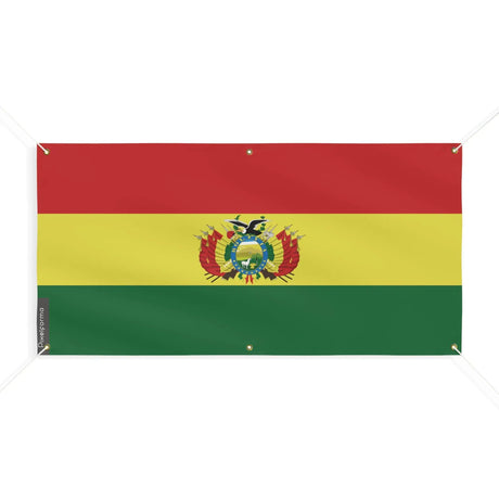 Drapeau bolivie polyester résistant avec œillets solides