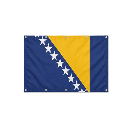 Drapeau de la Bosnie-Herzégovine format S en polyester avec dix œillets