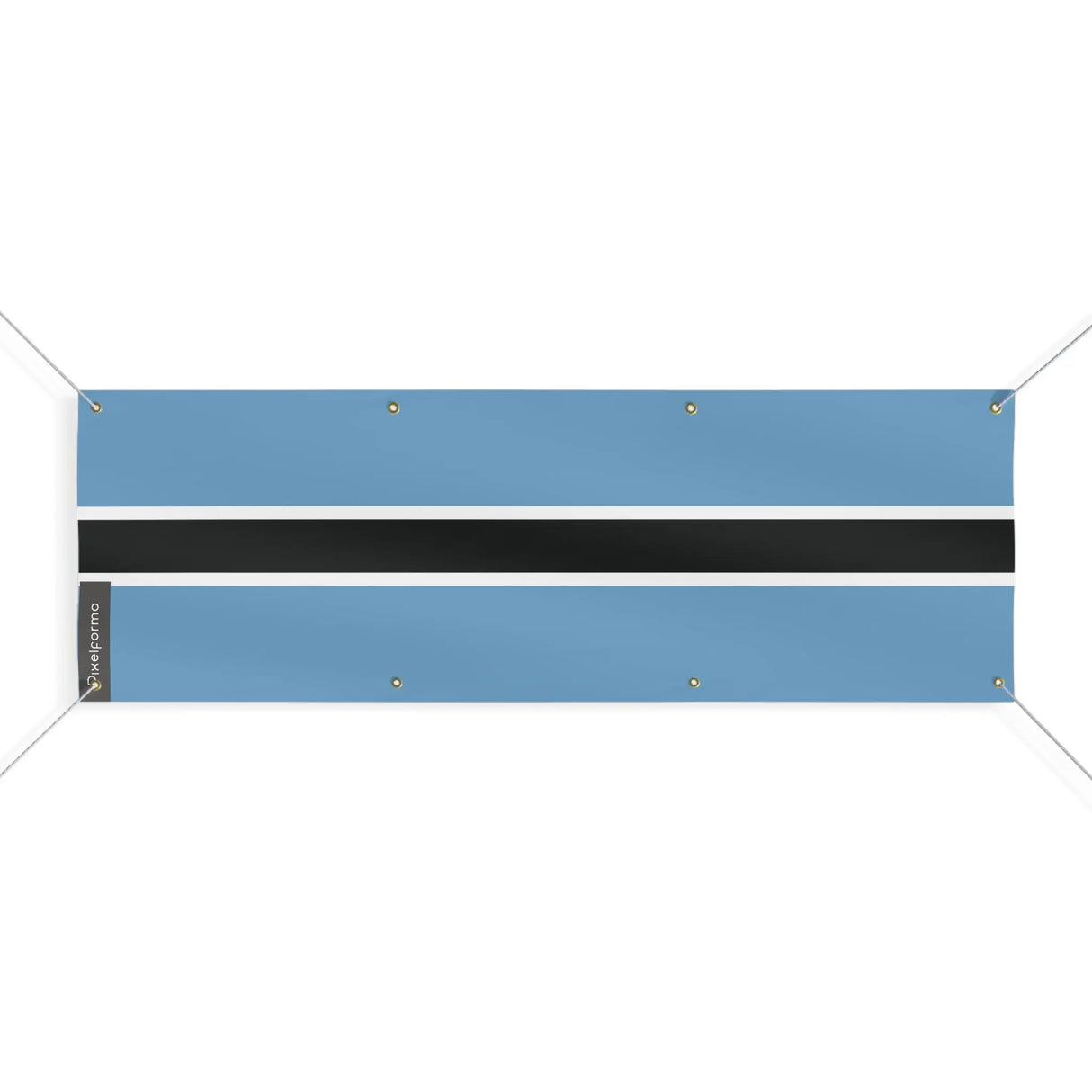 Drapeau botswana polyester résistant avec huit œillets